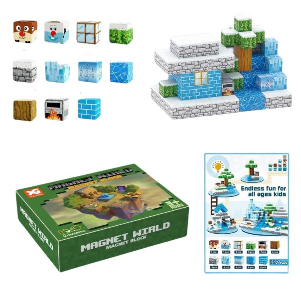 Đồ Chơi Khối Nam Châm Từ Tính Minecraft,Block Minecraft Nam Châm, Đồ Chơi Xây Dựng Cho Bé 1 Hộp 200 cái