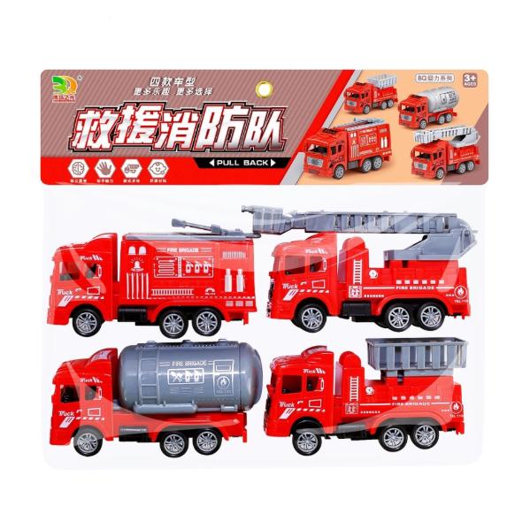 Đồ Chơi Trẻ Em Túi 4 xe cứu hỏa