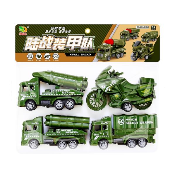 Đồ Chơi Trẻ Em Túi 4 xe quân đội