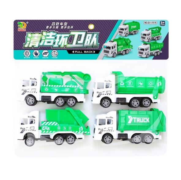 Đồ Chơi Trẻ Em Túi 4 xe rác môi trường