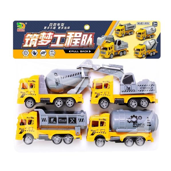 Đồ Chơi Trẻ Em Túi 4 xe xây dựng