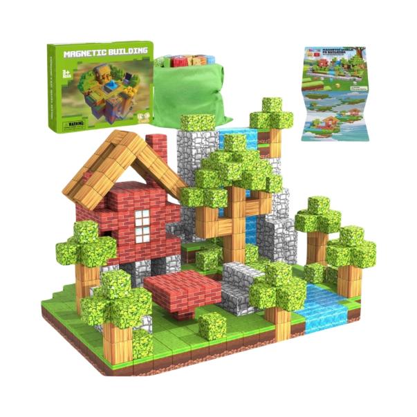 Đồ Chơi Khối Nam Châm Từ Tính Minecraft,Block Minecraft Nam Châm, Đồ Chơi Xây Dựng Cho Bé 1 Hộp 50 cái