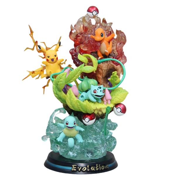 Hàng Cao Cấp - Mô Hình Pokemon Pikachu , charmander , bulbasaur . squirtle bản cao cấp - Có led Đế