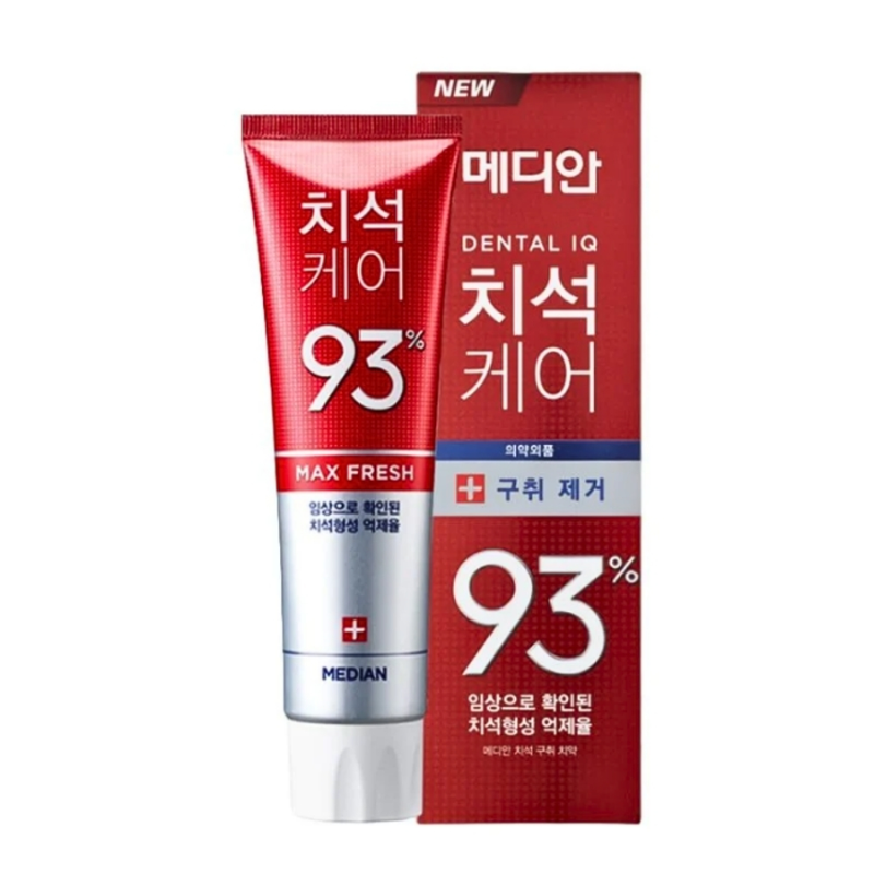 Kem đánh răng Median 93% hộp đỏ 120g – Màu đỏ giúp tẩy cao răng, chống hôi miệng