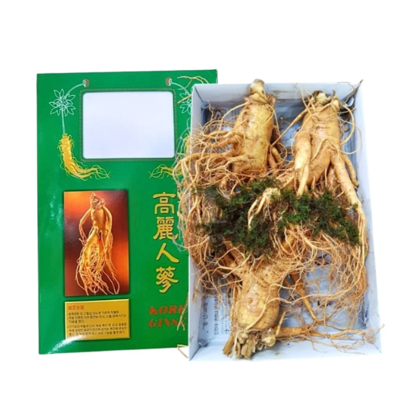 Nhân sâm tươi hàn quốc 6 năm tuổi thượng hạng 1kg hộp 3 củ