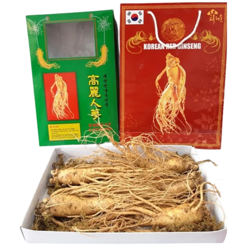 Sâm củ tươi hàn quốc 6 năm tuổi thượng hạng 1kg hộp 5 củ