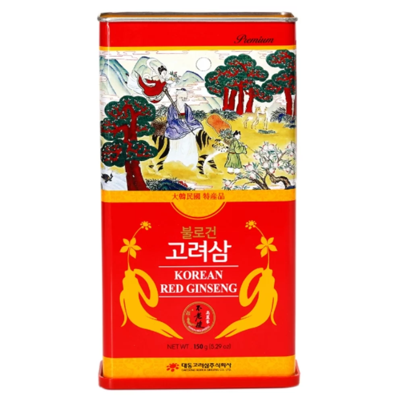 Sâm khô hộp thiếc Daedong 150g thượng hạng – Hồng sâm khô Daedong