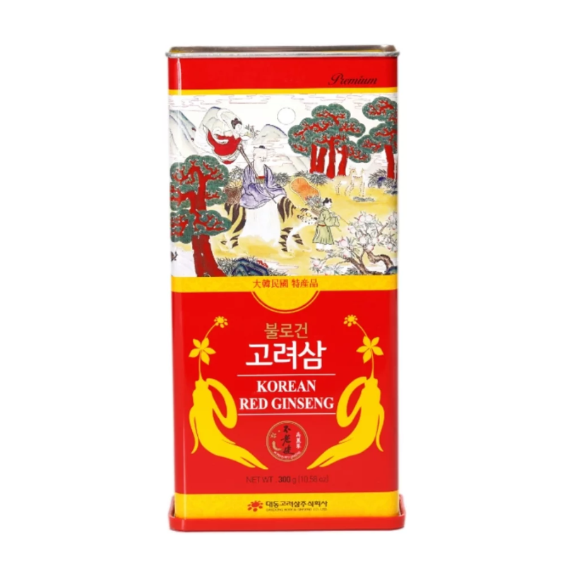 Sâm khô hộp thiếc Daedong 300g thượng hạng – Hồng sâm khô Daedong