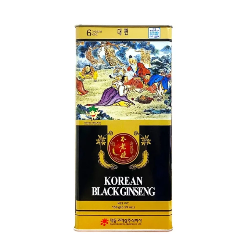 Hắc sâm khô hộp thiếc Daedong 300g thượng hạng – Sâm củ khô Daedong