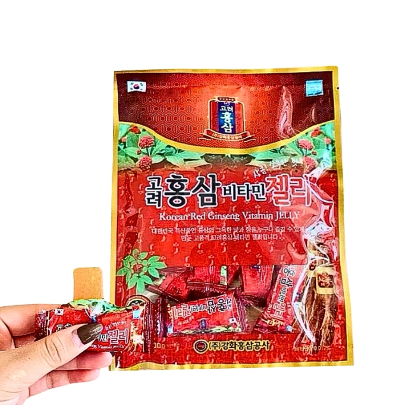 Kẹo hồng sâm dẻo hàn quốc gói 200g – Kẹo sâm mềm Korea chính hãng