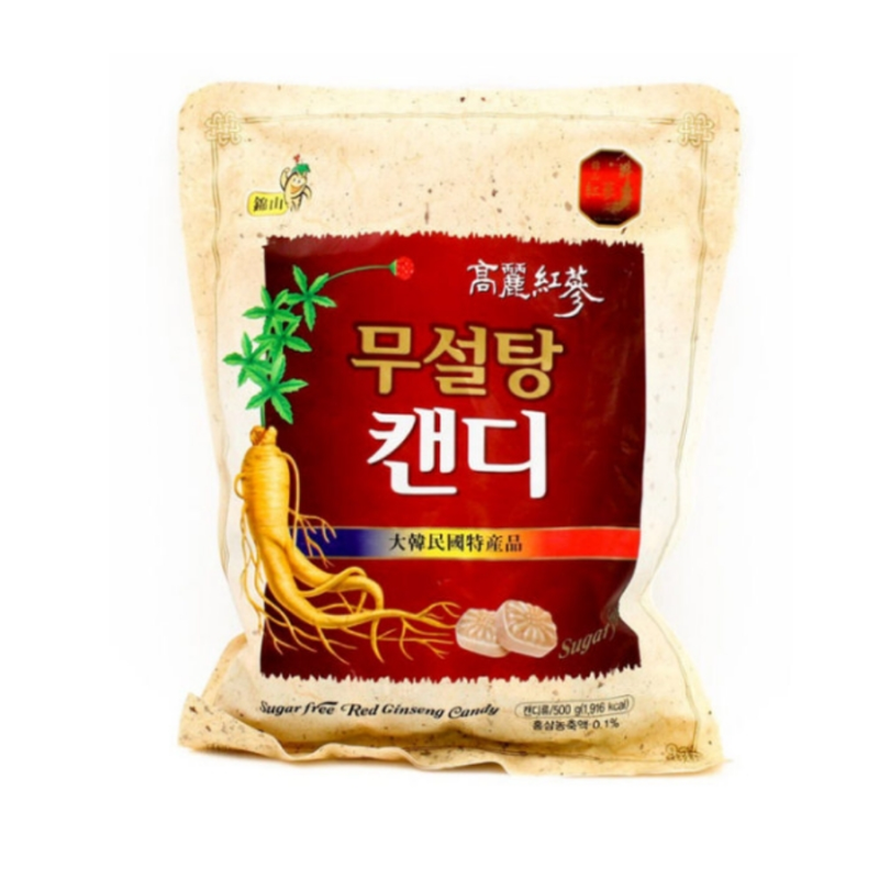 Kẹo sâm không đường Hàn Quốc gói 500g – Kẹo hồng sâm Korea chính hãng