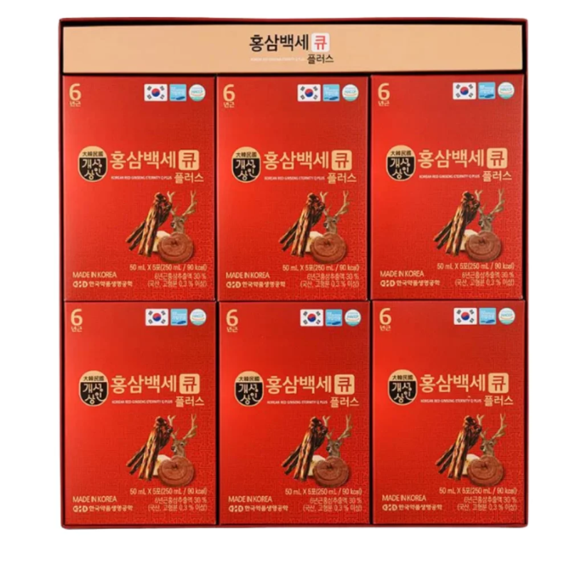 Nước hồng sâm nhung hươu Hàn Quốc Plus chính hãng hộp 30 gói x 50ml