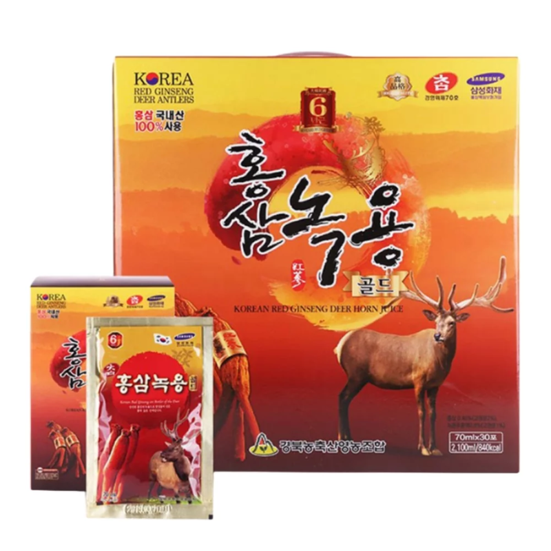 Nước hồng sâm nhung hươu Kanghwa Hàn Quốc chính hãng hộp 30 gói x 70ml