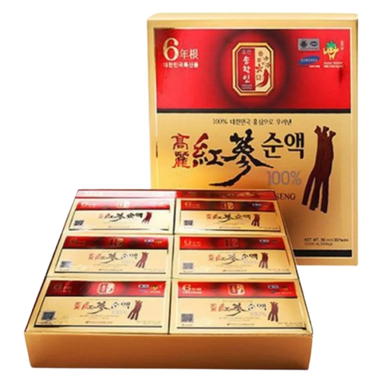 Nước hồng sâm Pocheon Hàn Quốc nguyên chất hộp 30 gói x 80ml