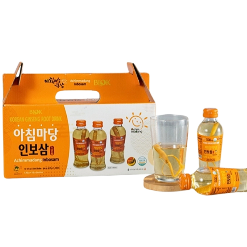 Nước sâm có củ Achimmadang Hàn Quốc chính hãng hộp 10 chai x 120ml