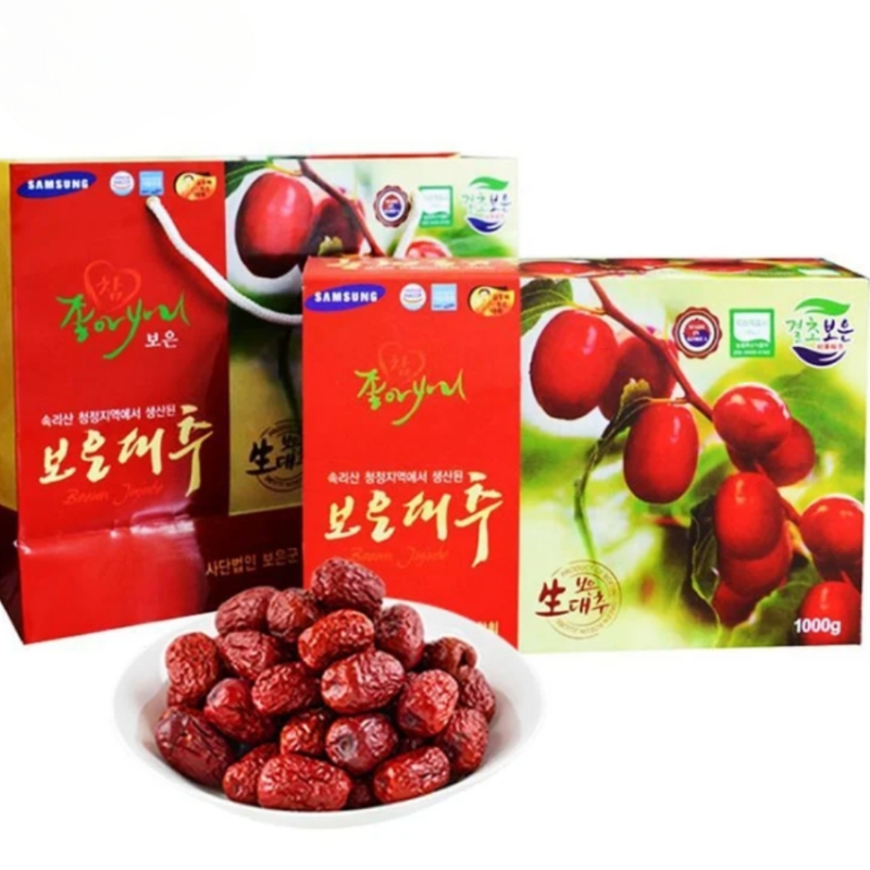 Táo đỏ sấy khô Hàn Quốc chính hãng hộp 1kg