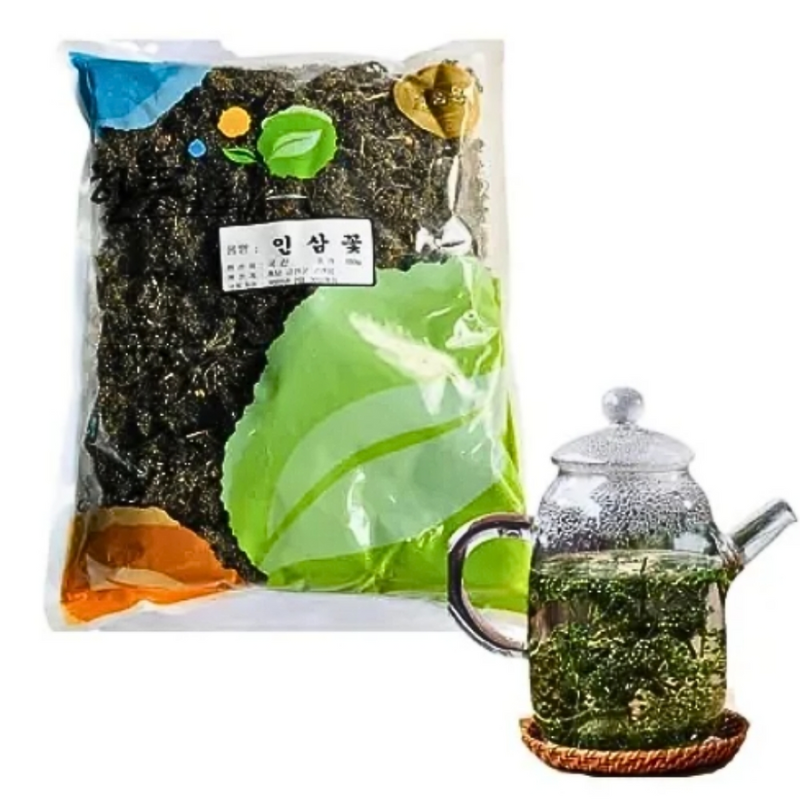Trà hoa sâm Hàn Quốc Ginseng Flower Tea chính hãng túi 500g