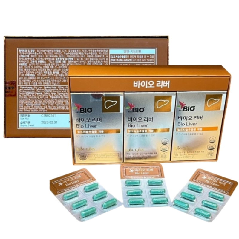 Viên bổ gan Hàn Quốc Bio Liver thượng hạng hộp 90 viên – Thải độc gan, thanh lọc cơ thể