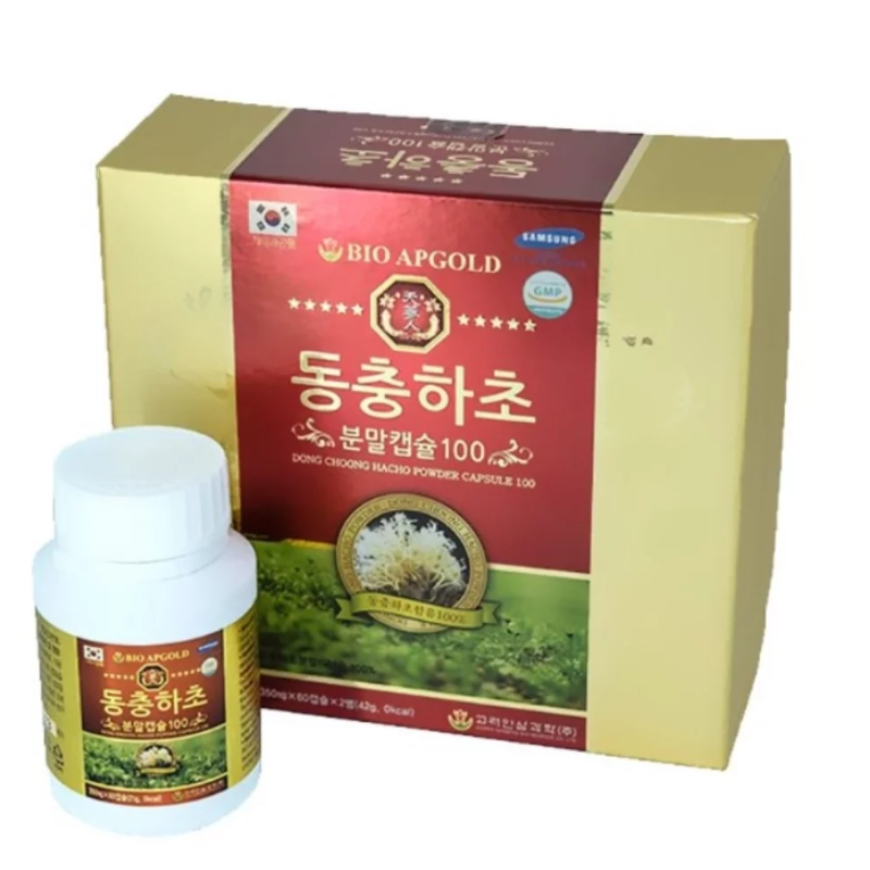 Viên đông trùng hạ thảo Bio Apgold hàn quốc chính hãng hộp 120 viên