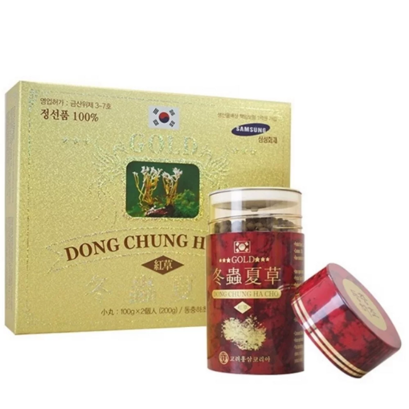 Viên đông trùng hạ thảo Kimsan hàn quốc chính hãng hộp 2 lọ x 100g