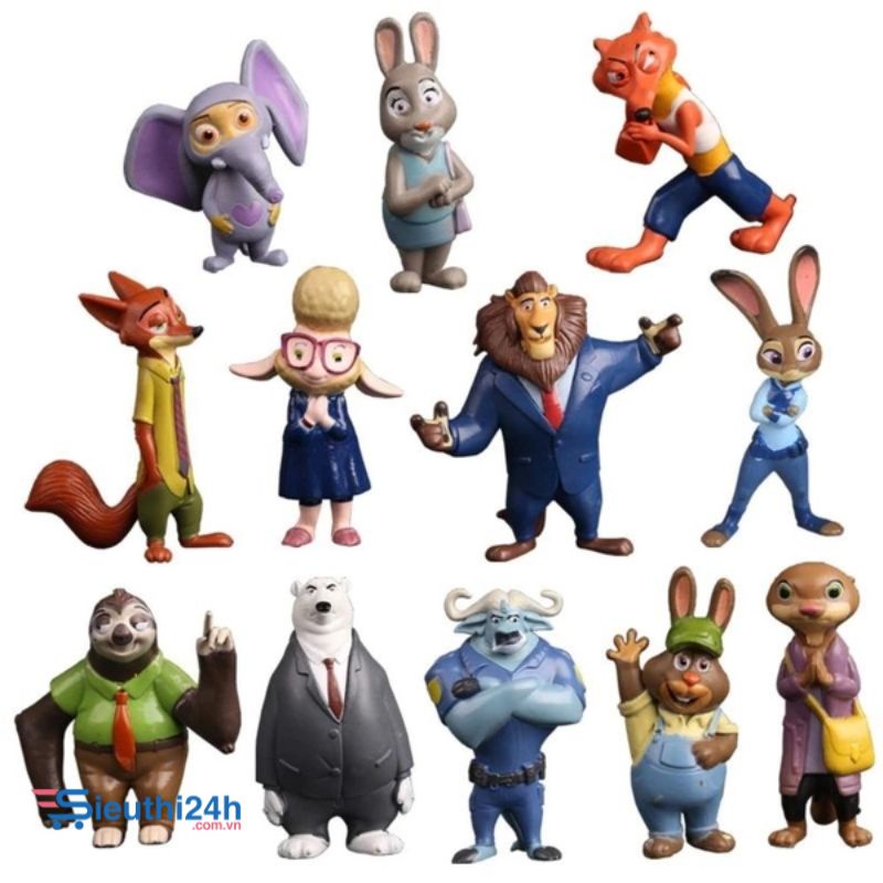 Bộ 12 nhân vật Phi Vụ Động Trời - Zootopia
