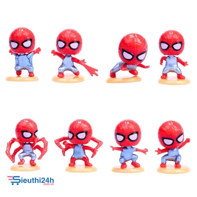 Bộ 8 spider man chibi