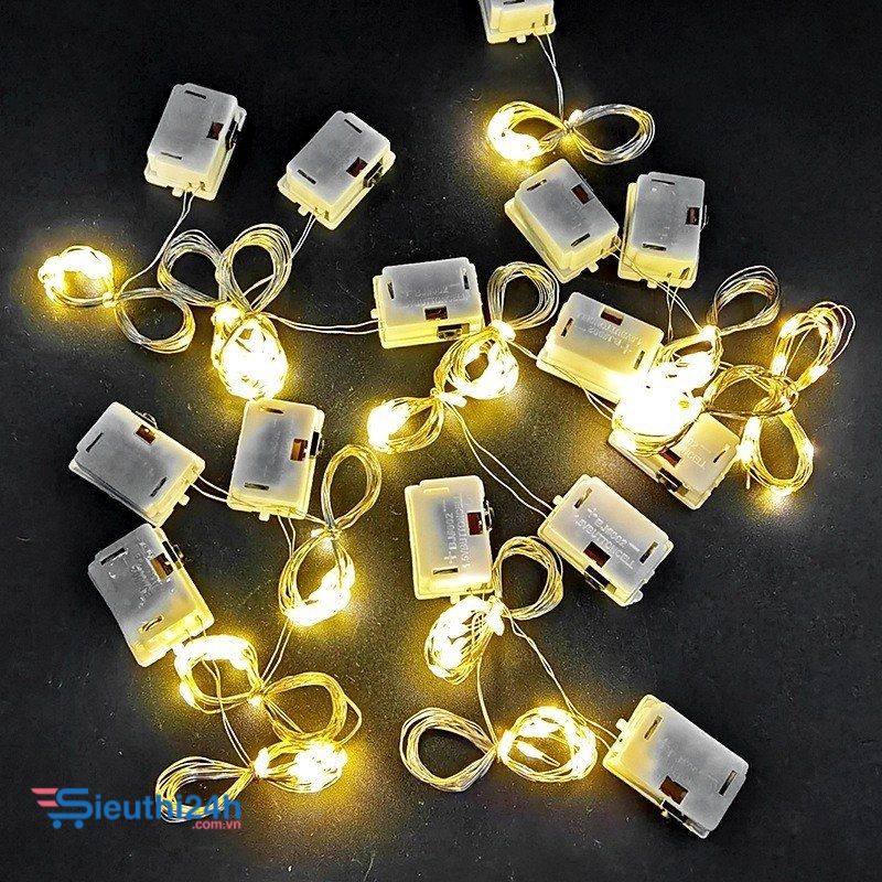 Dây Led Bin Màu Vàng -dài 1m - 10 bóng - Dùng để trang trí mô hình