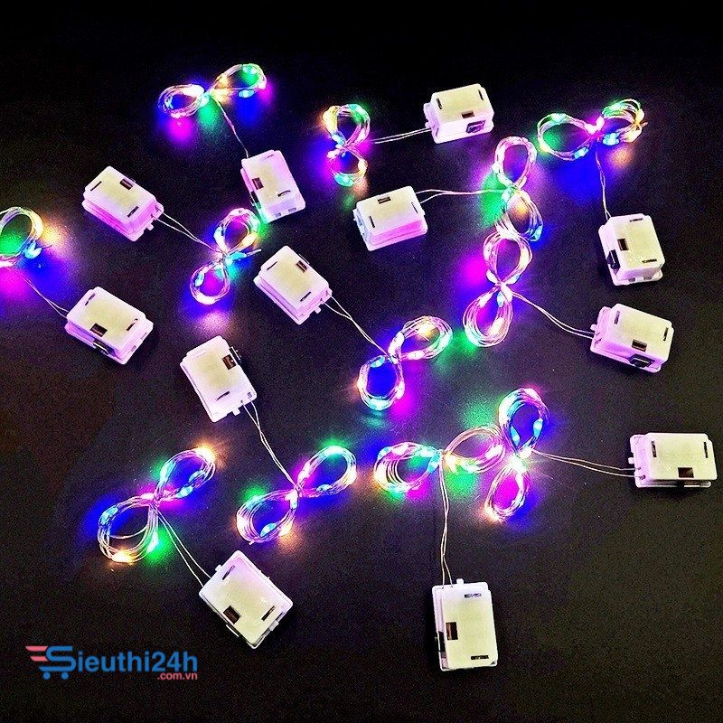 Dây Led Bin Nhiều Màu -dài 1m - 10 bóng - Dùng để trang trí mô hình