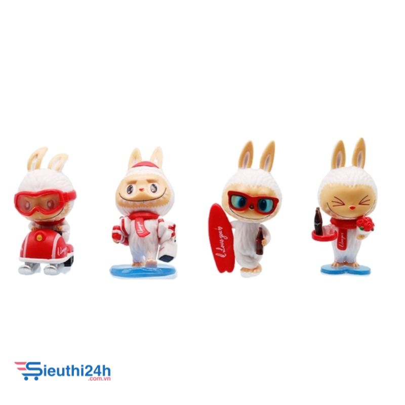 Mô hình labubu bộ 4 labubu blind box