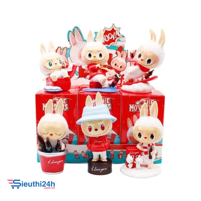 Mô hình labubu bộ 6 labubu cocacola blind box