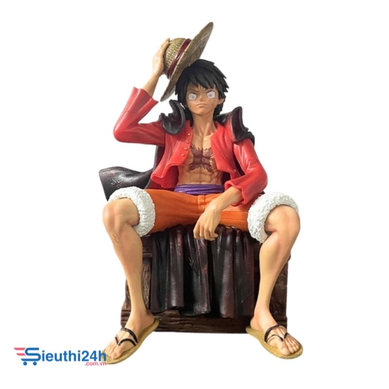 Mô Hình OnePiece Luffy áo choàng ngồi thùng