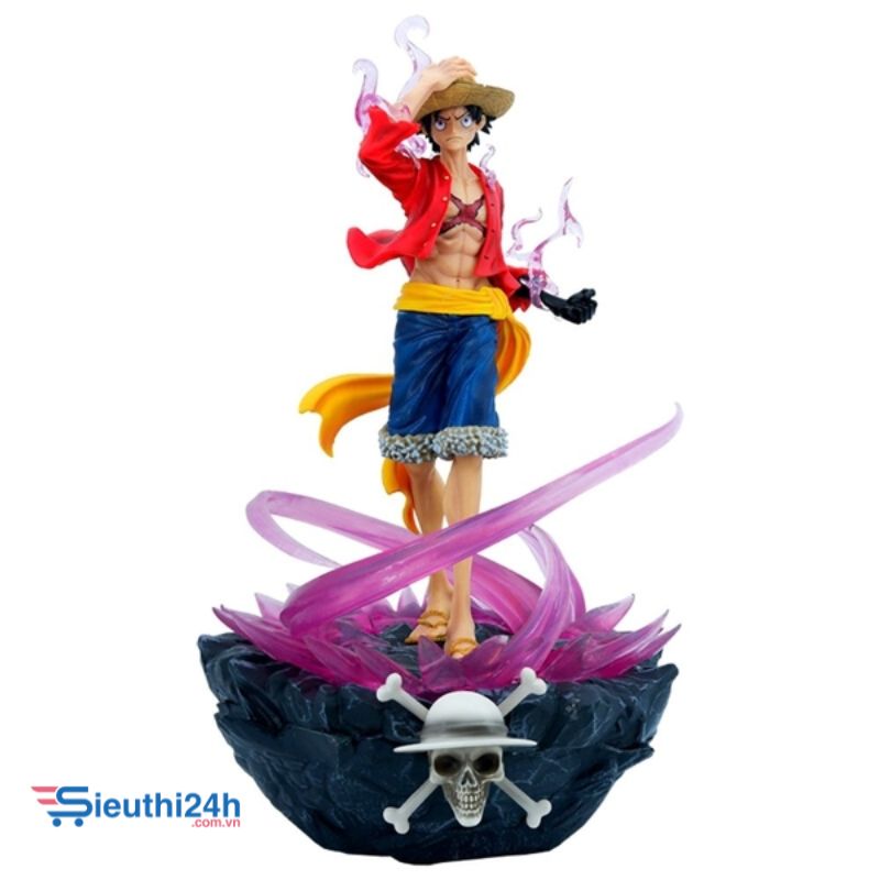 Mô Hình OnePiece Luffy nika gear 2 dáng đứng siêu ngầu cao 39cm nặng 2300g
