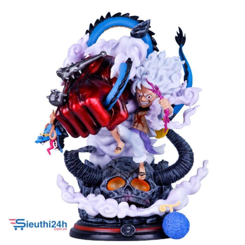 Mô Hình OnePiece Luffy nika gear 5 ( tay đỏ ) đại chiến kaido