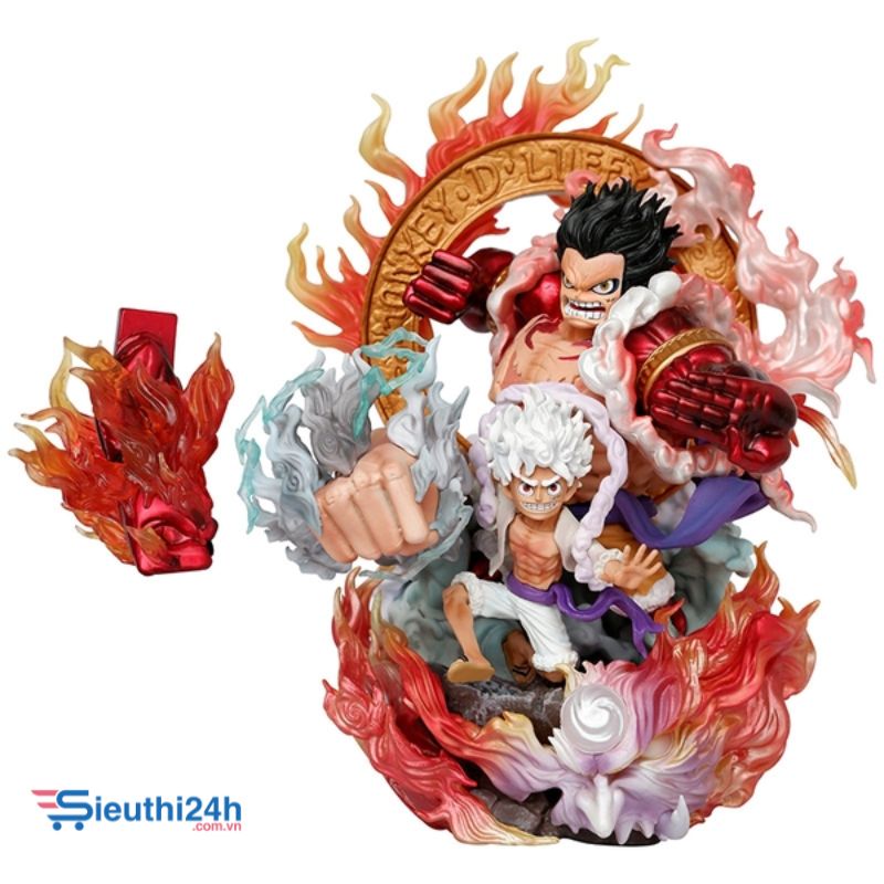 Mô Hình OnePiece Mô Hình Luffy Gear 5 kết hợp Gear 4