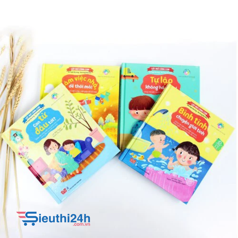 Kỹ năng đầu đời cho bé - Lật mở cùng con (Trọn bộ 4 cuốn)