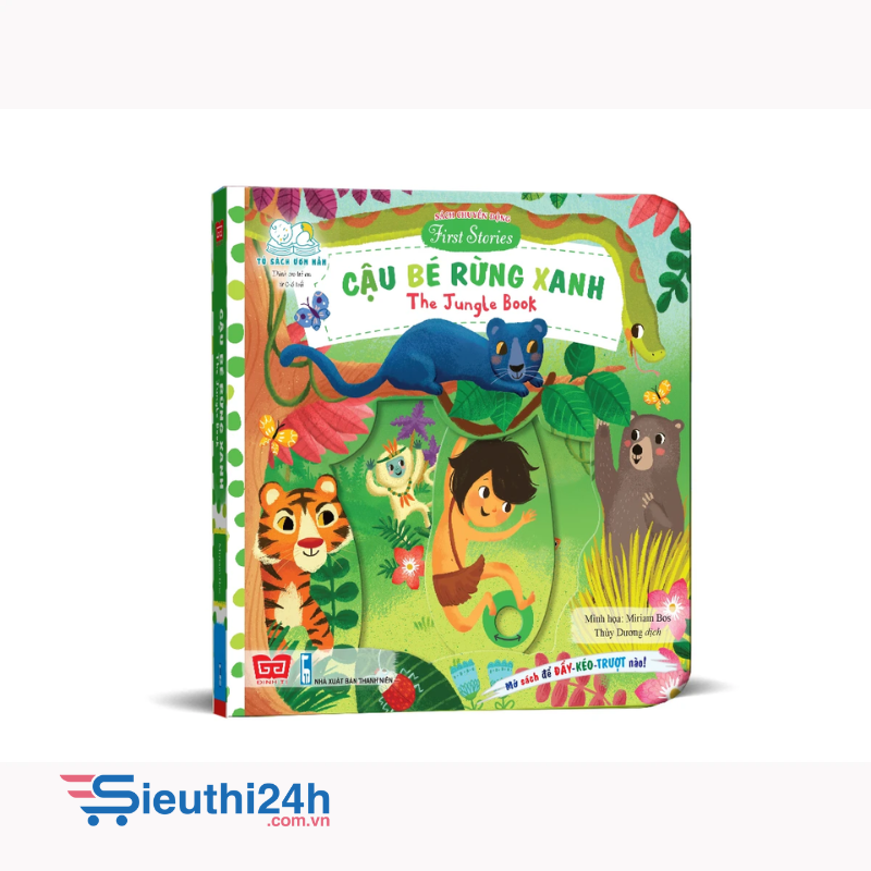 Sách tương tác - Sách chuyển động - First stories - The Jungle book - Cậu bé rừng xanh
