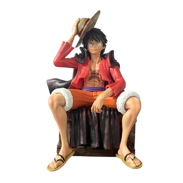 Bản Cao Cấp - Mô Hình OnePiece Luffy áo choàng ngồi thùng + tay thay thế