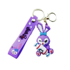 Móc khóa thỏ tím cầm kẹo - Dây móc dài : 11cm - Mô Hình Cao : 7cm - Nặng : 50gram - No Box : bọc túi OPP n3-k18-t4-s1