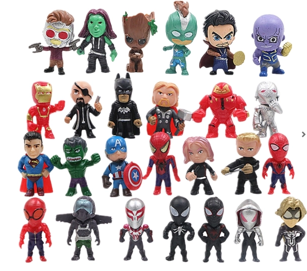 Mô Hình avenger bộ 26 siêu anh hùng - Cao 4cm - Nặng 200gram - No Box - Bọc Túi Opp - N3-K39-T3-S2