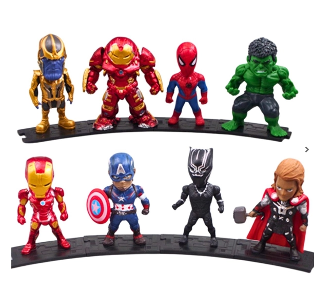 Mô Hình Avenger Bộ 8 các nhân vật siêu anh hùng - Cao 7cm - nặng 300gram - No Box - Figure Avenger - Bọc túi - No box - N3-K41-T4-S3