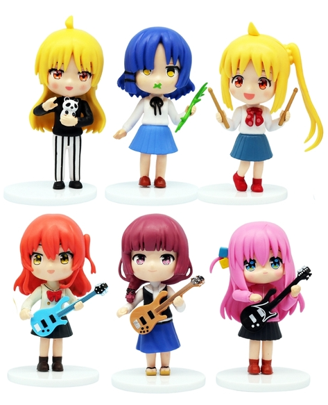 Mô Hình BOCCHI THE ROCK bộ 6 nhân vật - Cao 10-11cm - Nặng 350gram - Figure anime BOCCHI THE ROCK - No Box - Bọc Túi opp