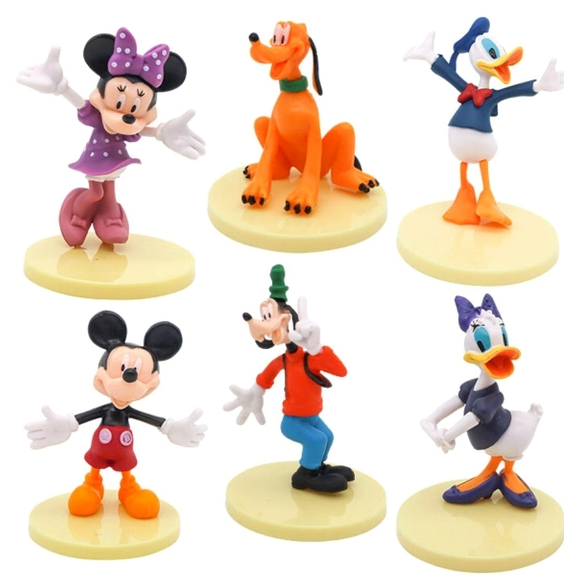 Mô Hình Bộ 6 các nhân vật Chuột Mickey - Cao 6-9cm tùy nhân vật - nặng 140gram - Figure Chuột Mickey - No box : bọc túi OPP