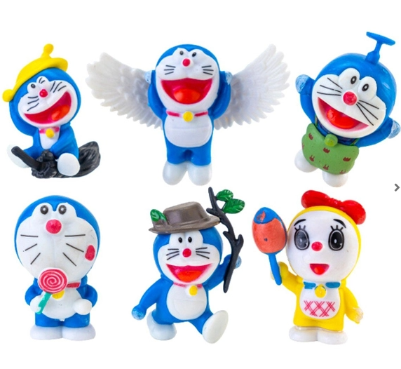 Mô Hình Bộ 6 Doremon siêu ngộ nghĩnh - Cao 5cm - nặng 150gram - Figure Doremon