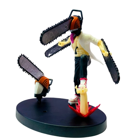 Mô Hình Chainsaw Man có 2 đầu thay thế - cao 13cm nặng 300g - Figure Chainsaw Man - Có Vỏ Hộp