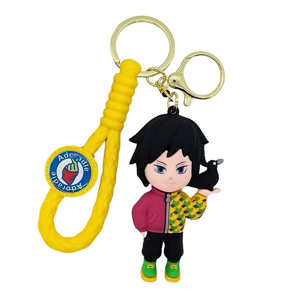Móc Khóa Tomioka Giyuu - Dây móc dài : 9.5cm - Mô Hình Cao : 7.9cm - Nặng : 50gram - No Box : bọc túi OPP N3-K17-T3-S3