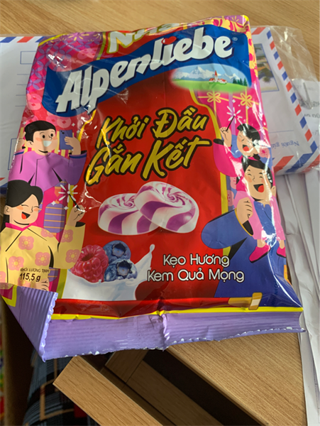 Kẹo alpenliebe gói nhỏ hương quả mọng