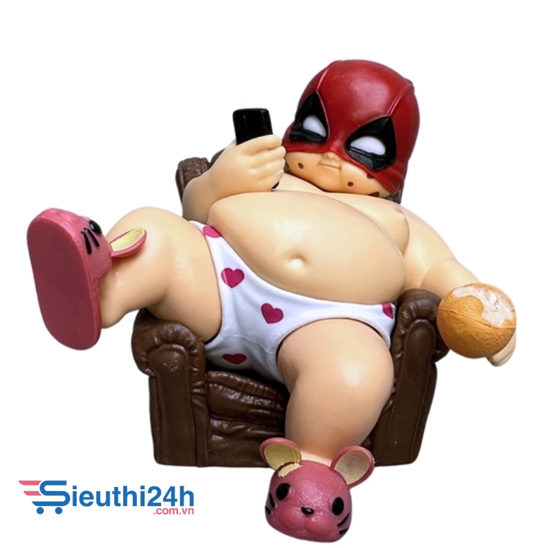 Mô Hình Avenger deadpool Béo ngồi ghế - Cao 12cm - Nặng 350gram