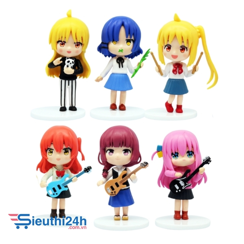 Mô Hình BOCCHI THE ROCK bộ 6 nhân vật - Cao 10-11cm - Nặng 350gram