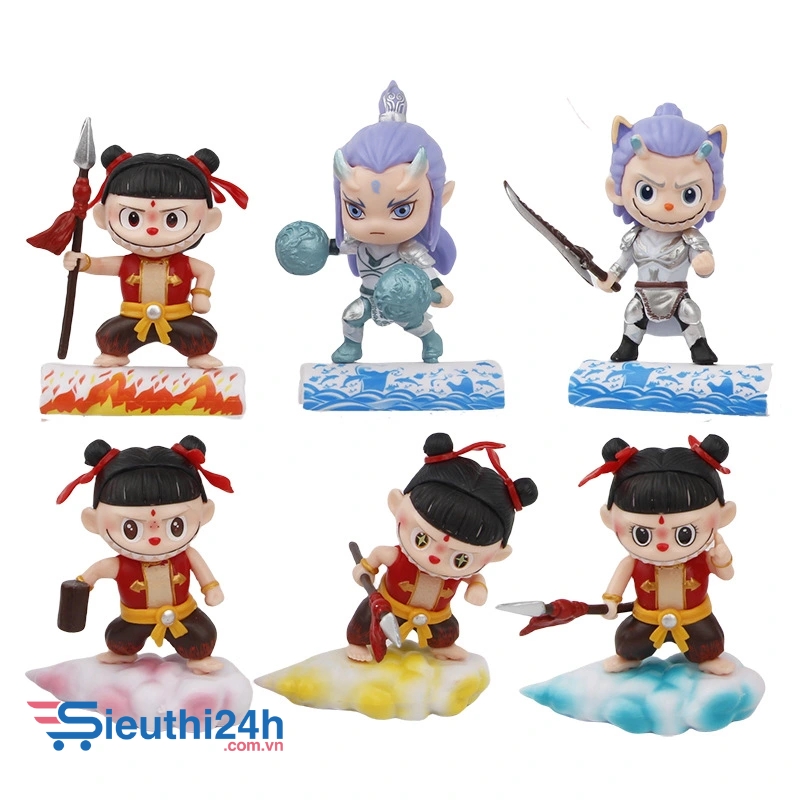 Mô Hình bộ 6 labubu cosplay natra ngao bính - Cao : 8cm - Nặng : 290gram - Figure Natra