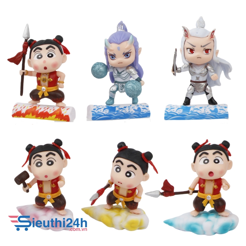 Mô Hình bộ 6 shin cosplay natra ngao bính - Cao : 8cm - Nặng : 290gram - Figure Natra